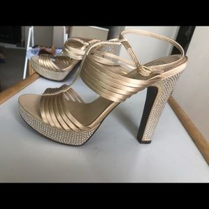 Ralph Lauren Gold platform sandals